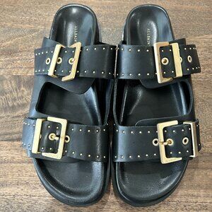 Allsaints Magda Studded Leather Sandals Women Size US 9 EU 40 Used